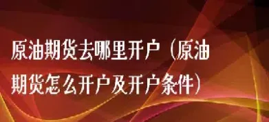 原油投资怎么开户(原油开户流程)_https://hz.meihuadianqi.com_恒指行情_第1张